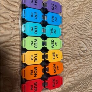 Colorful Weekly Pill Organizer